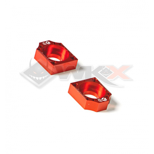 Piece Tendeur chaine YCF CNC ORANGE 15mm de Pit Bike et Dirt Bike