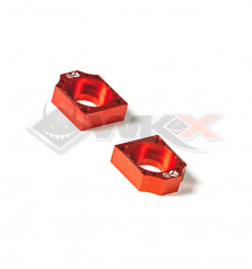 Piece Tendeur chaine YCF CNC ORANGE 15mm de Pit Bike et Dirt Bike