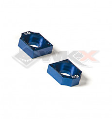 Piece Tendeur chaine YCF CNC BLEU 15mm  de Pit Bike et Dirt Bike