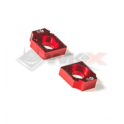 Piece Tendeur chaine YCF FACTORY ROUGE 15mm de Pit Bike et Dirt Bike