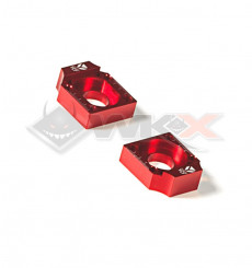 Piece Tendeur chaine YCF FACTORY ROUGE 15mm de Pit Bike et Dirt Bike