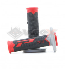 Piece Poignées PROGRIP 788 NOIR / ROUGE / GRIS de Pit Bike et Dirt Bike