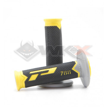 Poignées PROGRIP 788 NOIR / JAUNE / GRIS