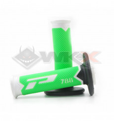 Piece Poignées PROGRIP 788 VERT FLUO / BLANC / NOIR  de Pit Bike et Dirt Bike