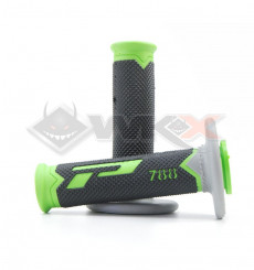 Piece Poignées PROGRIP 788 NOIR / VERT / GRIS de Pit Bike et Dirt Bike