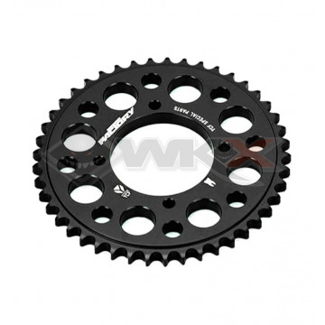 Couronne aluminium YCF axe 75mm 37 dents 420 NOIR