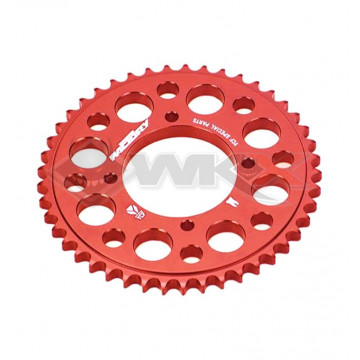 Couronne aluminium YCF axe 75mm 39 dents 420 ROUGE