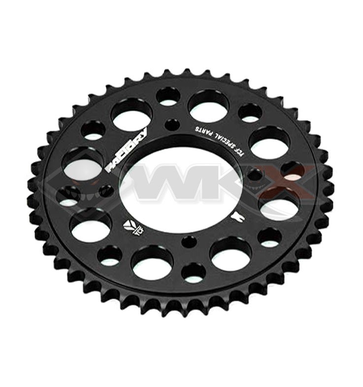 Couronne aluminium YCF axe 75mm 41 dents 420 NOIR