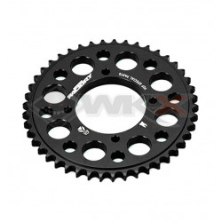 Couronne aluminium YCF axe 75mm 43 dents 420 NOIR