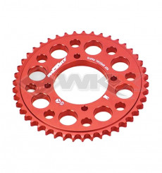 Piece Couronne aluminium YCF axe 75mm 43 dents 420 ROUGE de Pit Bike et Dirt Bike