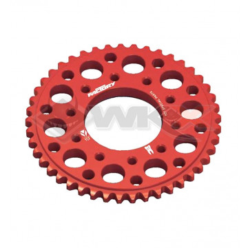 Couronne aluminium YCF FACTORY axe 75mm 41 dents 420 ROUGE