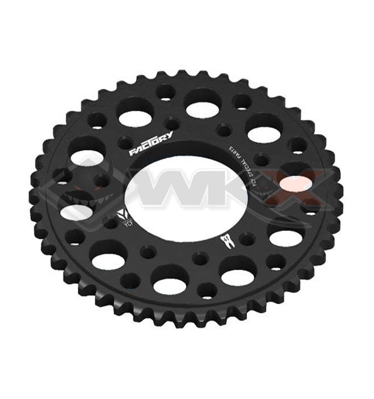 Couronne aluminium YCF FACTORY axe 75mm 43 dents 420 NOIR