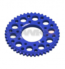 Couronne aluminium YCF FACTORY axe 75mm 43 dents 420 BLEU