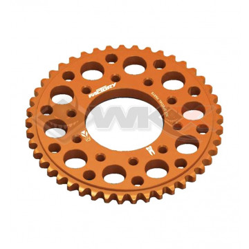 Couronne aluminium YCF FACTORY axe 75mm 45 dents 420 ORANGE