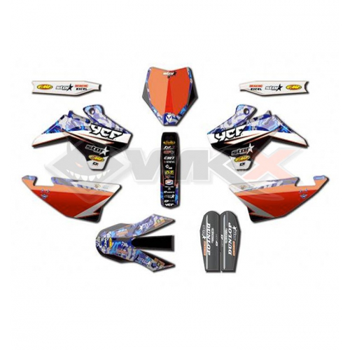 Piece Kit décoration D'COR YCF STAR RACING CAMO de Pit Bike et Dirt Bike