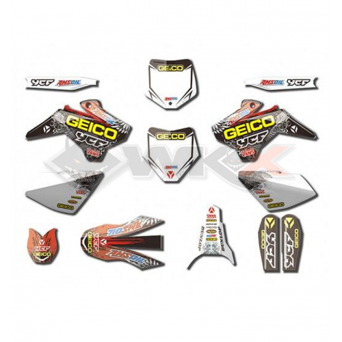 Piece Kit décoration YCF GEICO START / PILOT / FACTORY  de Pit Bike et Dirt Bike