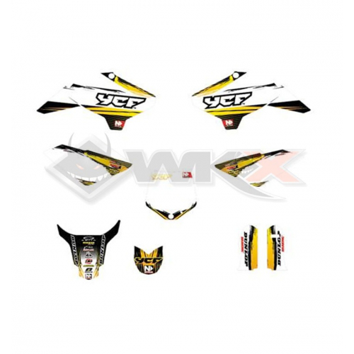 Piece Kit décoration YCF 50A NSTYLE ACCELERATOR JAUNE de Pit Bike et Dirt Bike