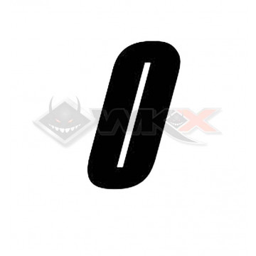 Numéro 0 plaque YCF 8cm NOIR