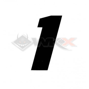 Numéro 1 plaque YCF 11cm NOIR