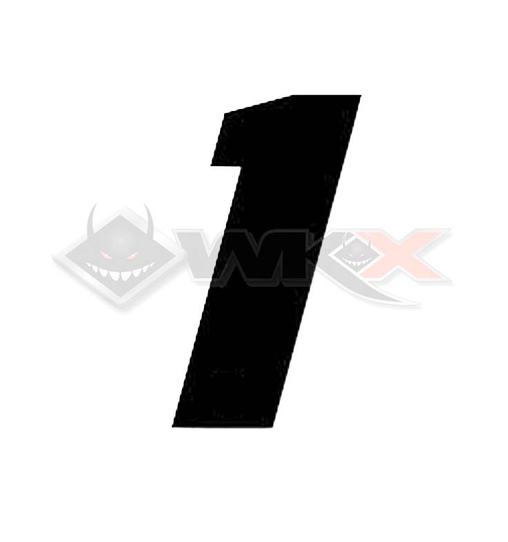 Numéro 1 plaque YCF 11cm NOIR