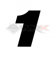 Numéro 1 plaque YCF 18cm NOIR
