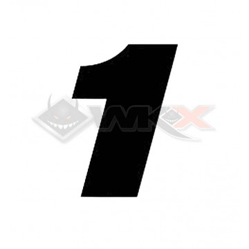 Numéro 1 plaque YCF 18cm NOIR