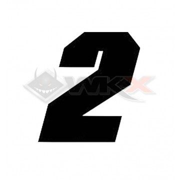 Numéro 2 plaque YCF 11cm NOIR