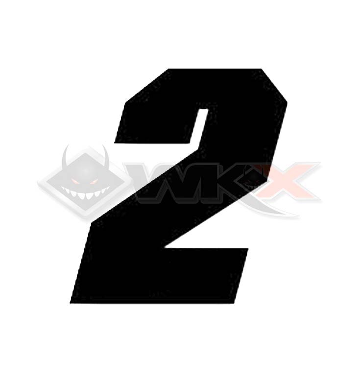 Numéro 2 plaque YCF 11cm NOIR