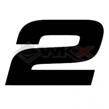 Numéro 2 plaque YCF 18cm NOIR