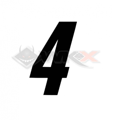 Piece Numéro 4 plaque YCF 8cm NOIR de Pit Bike et Dirt Bike Piece Numéro 4 plaque YCF 8cm NOIR de Pit Bike et Dirt Bike