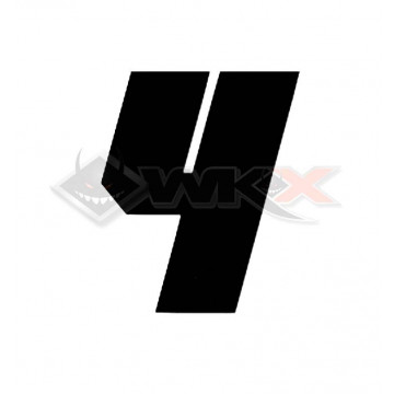 Numéro 4 plaque YCF 11cm NOIR