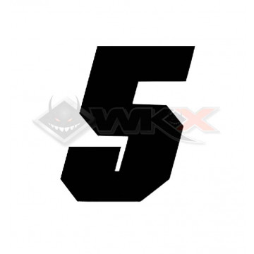 Numéro 5 plaque YCF 11cm NOIR