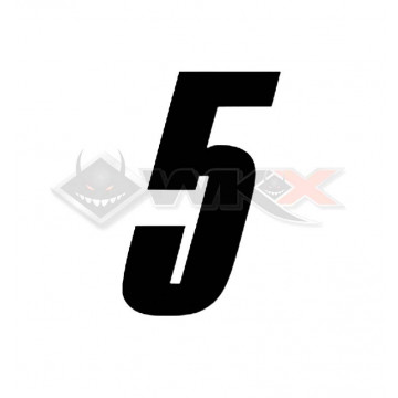 Numéro 5 plaque YCF 8cm NOIR