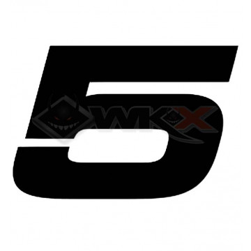 Numéro 5 plaque YCF 18cm NOIR