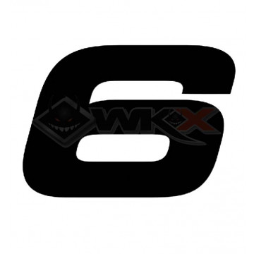 Numéro 6 plaque YCF 18cm NOIR