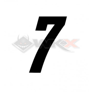 Numéro 7 plaque YCF 8cm NOIR