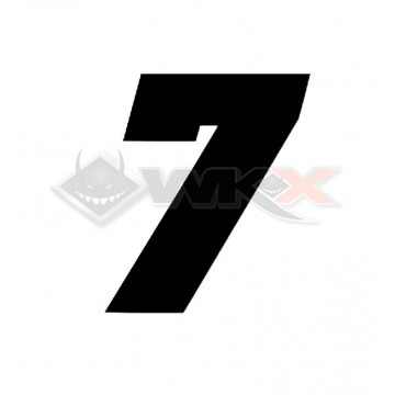 Numéro 7 plaque YCF 11cm NOIR