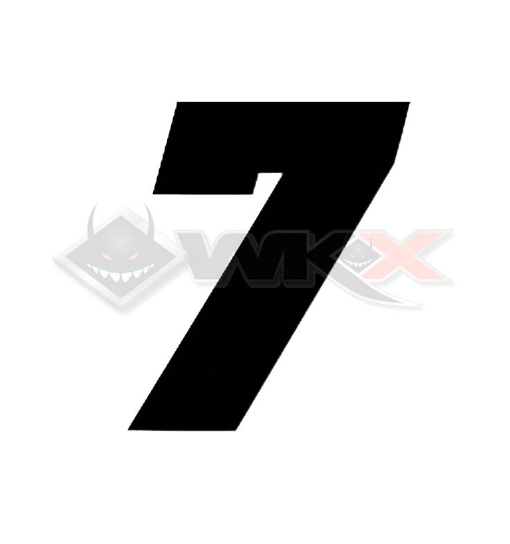 Numéro 7 plaque YCF 11cm NOIR