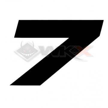 Numéro 7 plaque YCF 18cm NOIR
