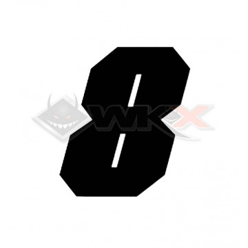 Numéro 8 plaque YCF 11cm NOIR