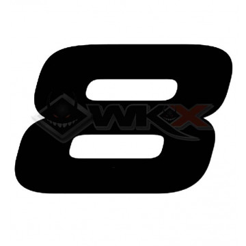 Numéro 8 plaque YCF 18cm NOIR