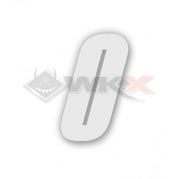 Numéro 0 plaque YCF 8cm BLANC