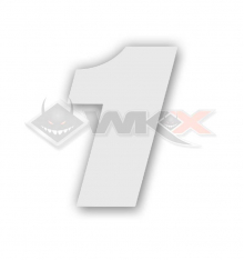 Numéro 1 plaque YCF 18cm BLANC