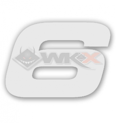 Piece Numéro 6 plaque YCF 18cm BLANC de Pit Bike et Dirt Bike Piece Numéro 6 plaque YCF 18cm BLANC de Pit Bike et Dirt Bike