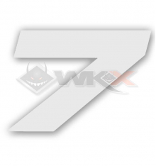 Numéro 7 plaque YCF 18cm BLANC