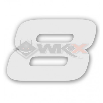 Numéro 8 plaque YCF 18cm BLANC