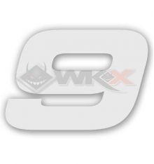 Numéro 9 plaque YCF 18cm BLANC