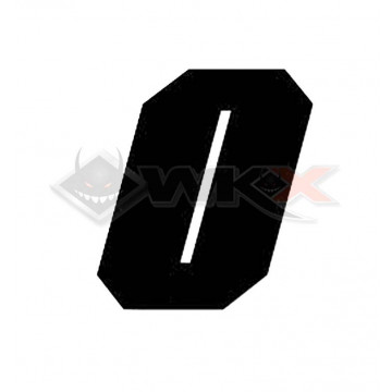 Numéro 0 plaque YCF 11cm NOIR