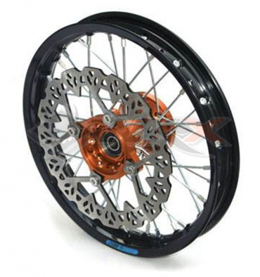 Piece Jante avant aluminium YCF 12' ORANGE de Pit Bike et Dirt Bike