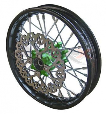 Piece Jante avant acier YCF 50 VERT de Pit Bike et Dirt Bike